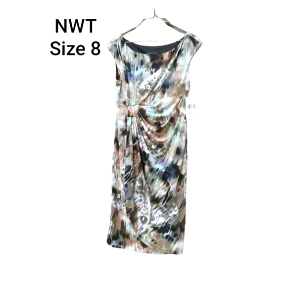 Connected Apparel Sleeveless Fancy Dress Size 8 Polyester/Spandex New With Tags - Picture 1 of 13